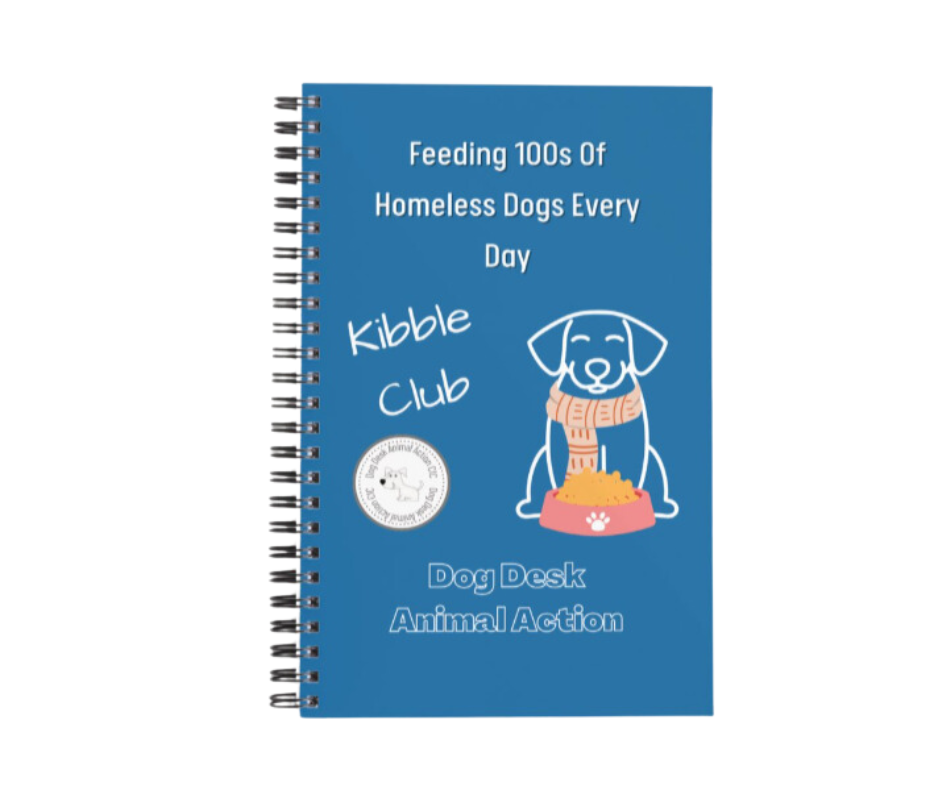 Dog Desk Animal Action Kibble Club Notebook & Pen