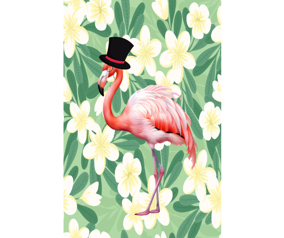 Canvas Art Print Gentleman Flamingo