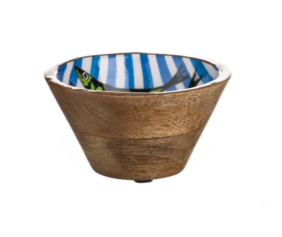 Nibble Bowl With Striking Rainbow Sardine Decoration