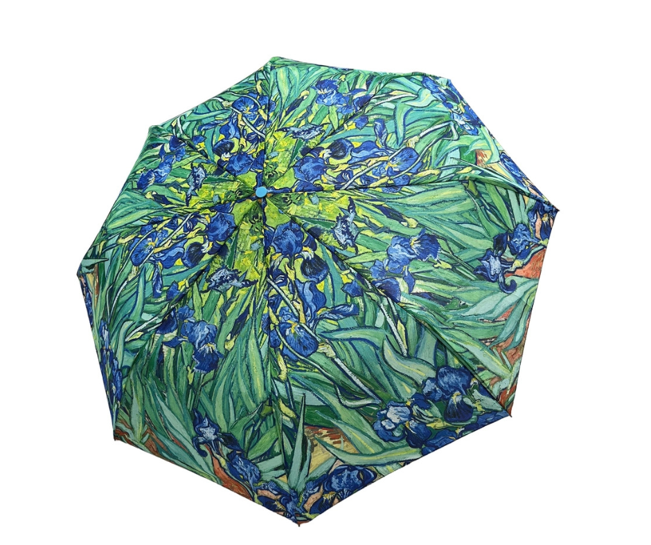 Van Gogh Irises Print Folding Umbrella
