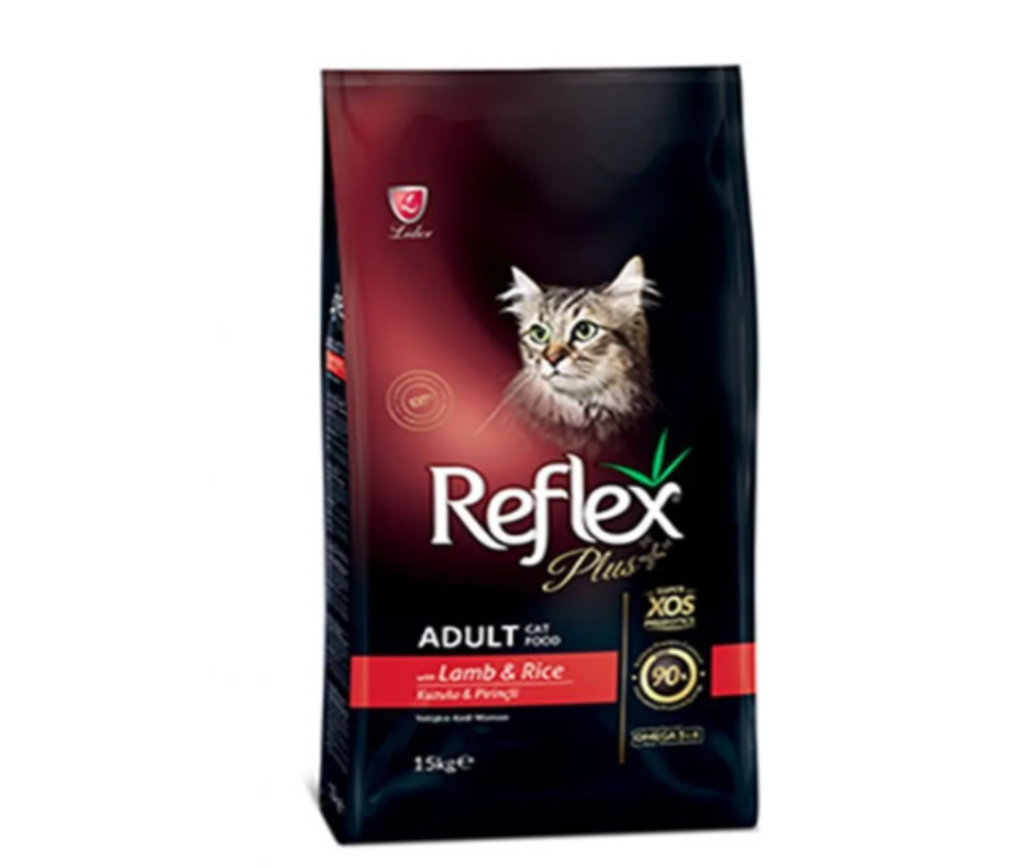 Kibble Club Shop Reflex Plus Adult Lamb and Rice Adult Cat Food 15 kg