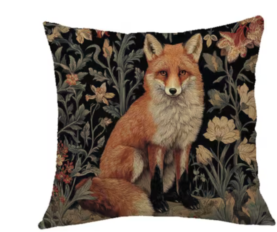 Forest Garden Fox Cushion.