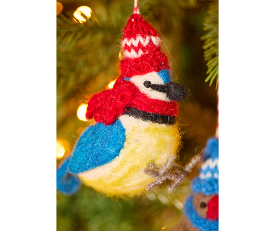 Cosy Felt Bird Christmas Decoration