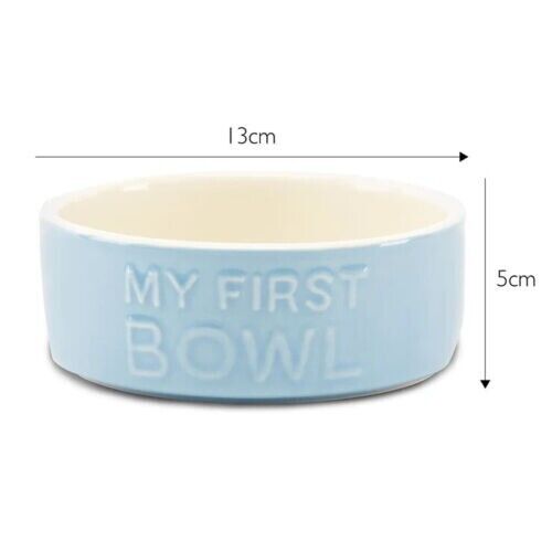 Scruffs My First Bowl Puppy Dog Bowl 13cm Blue