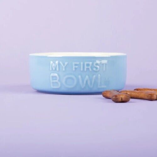 Scruffs My First Bowl Puppy Dog Bowl 13cm Blue