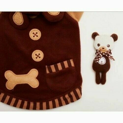 Pet London Fleece Hoody Dog Clothes With Adorable Pocket Teddy