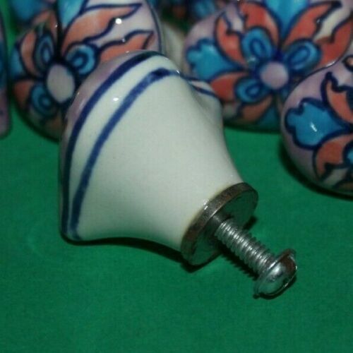 Fair Trade Hand Painted Ceramic Door / Drawer Knob