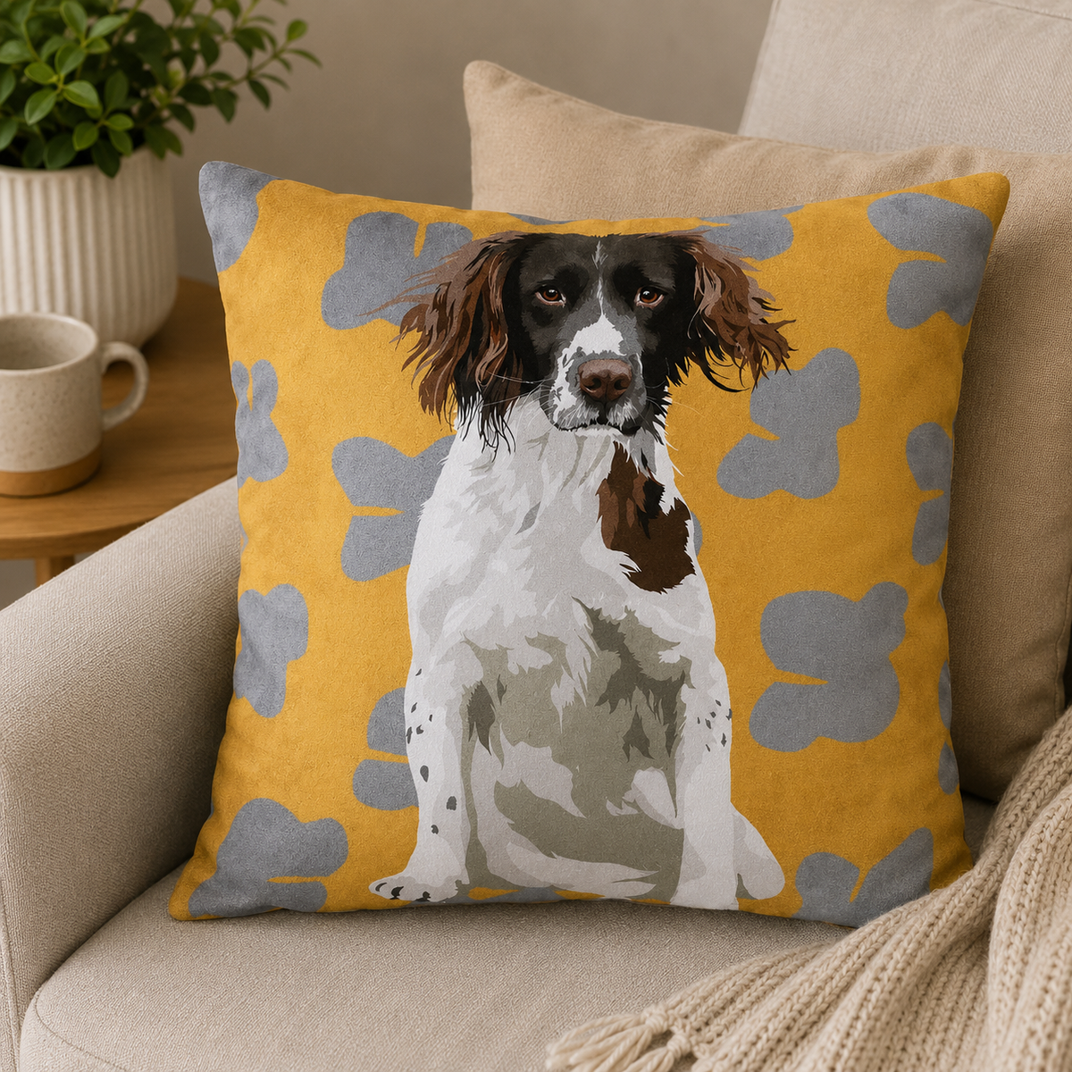 Springer Spaniel Cushion Cover & Cushion