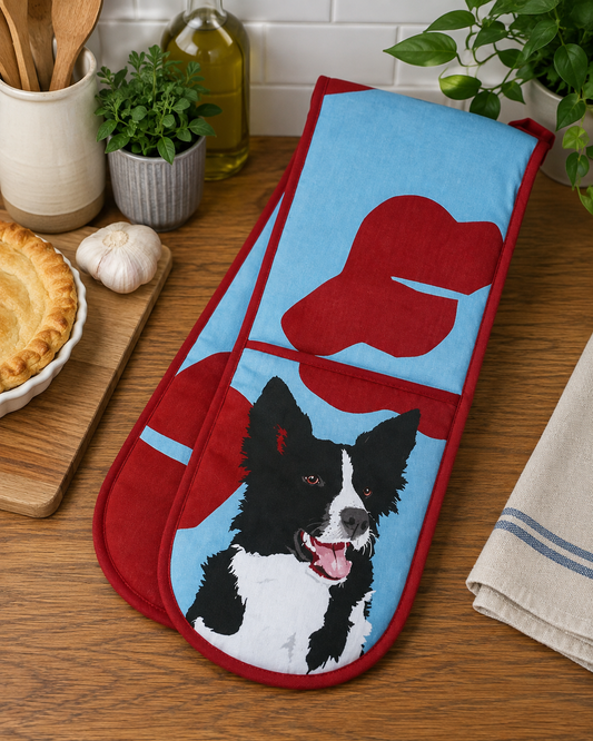 Border Collie Double Oven Glove