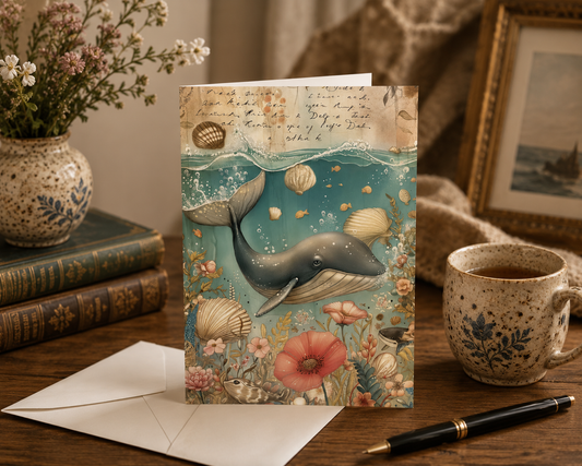 Dog Desk Under The Sea Deluxe Greeting Card