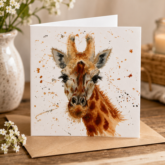 Bree Merryn, Fine Art Giraffe Small Card To Post