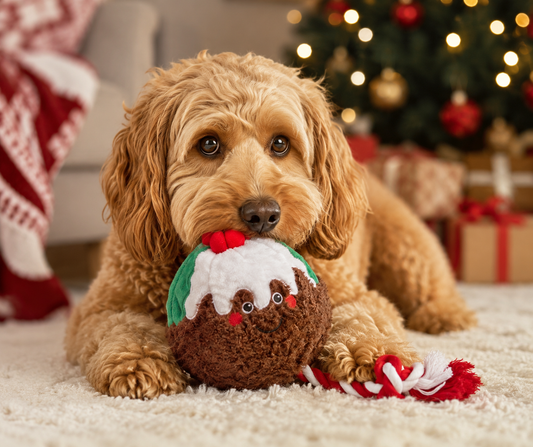 House of Paws Party Animal Christmas Pudding Dog Toy