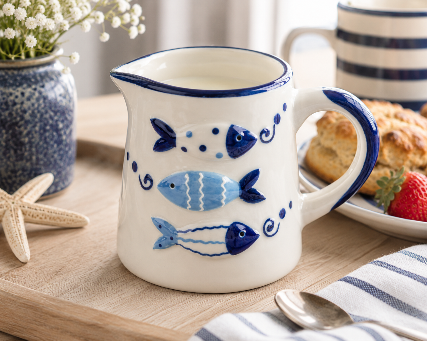 200ml Jug With Embossed Fish Design