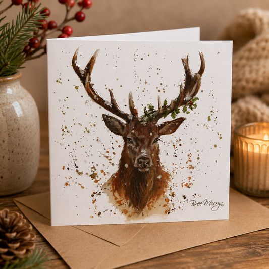 Bree Merryn, Fine Art Stag Small Card To Post