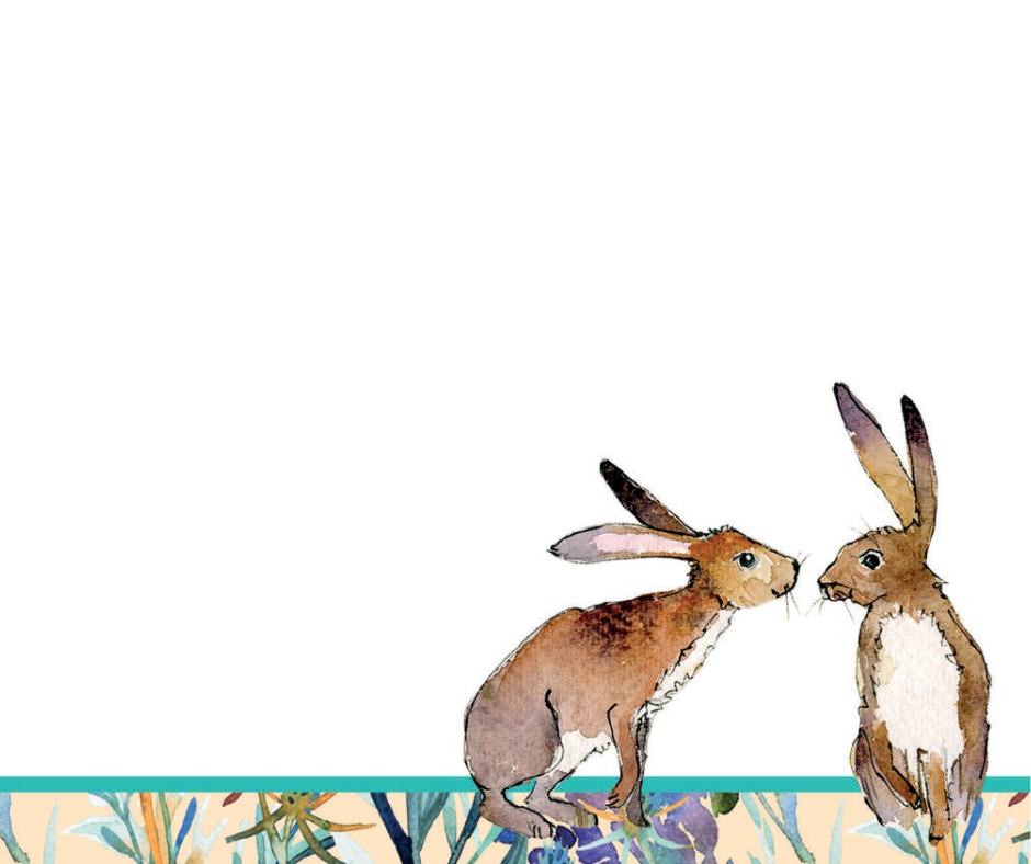 Note Block – Kissing Hares  Woodland Wildlife Desk Memo Pad