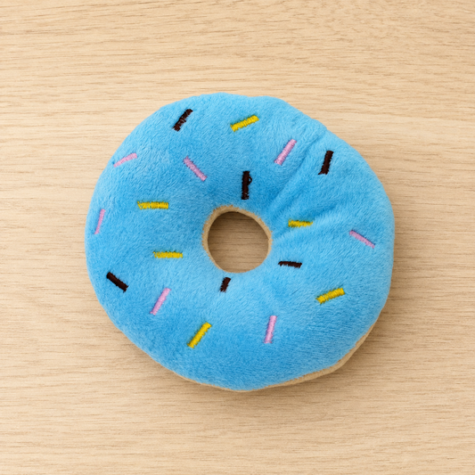 Blueberry Donut Plush & Squeaky Dog Toy