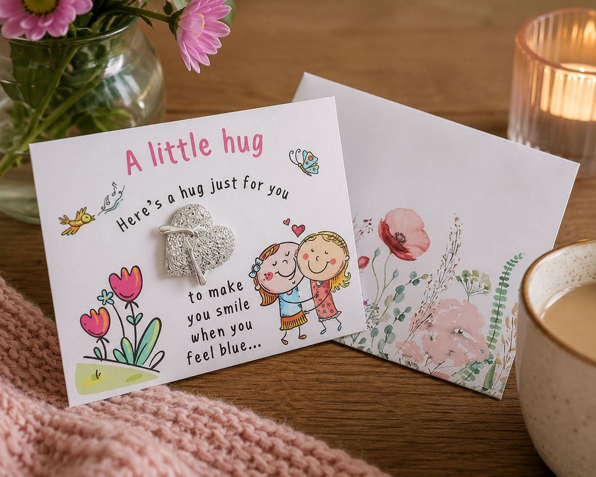 Envelopes Of Love A Little Hug Charm With Card & Envelope