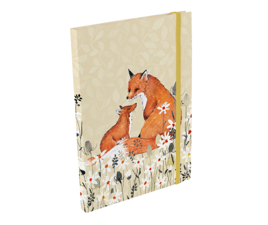 A5 Notebook – Foxy Tales Woodland Fox Design with Elastic Closure