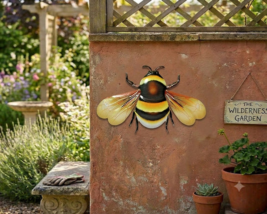 Metallic Bee Garden Wall Art Ornament