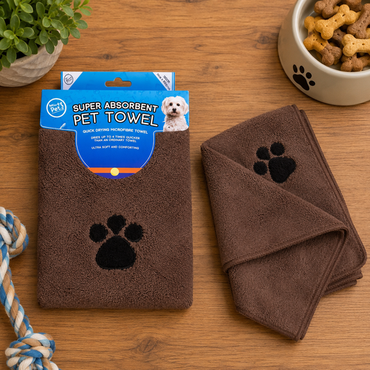 Microfibre Dog Drying Towel Brown