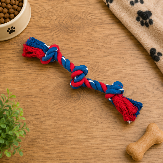 Rope Tugger Dog Toy Medium Blue