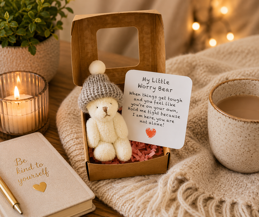 My Little Worry Bear – Pocket Comfort Bear with Reassurance Card