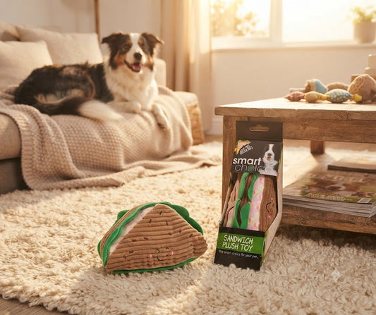 Squeaky Plush Sandwich Dog Toy