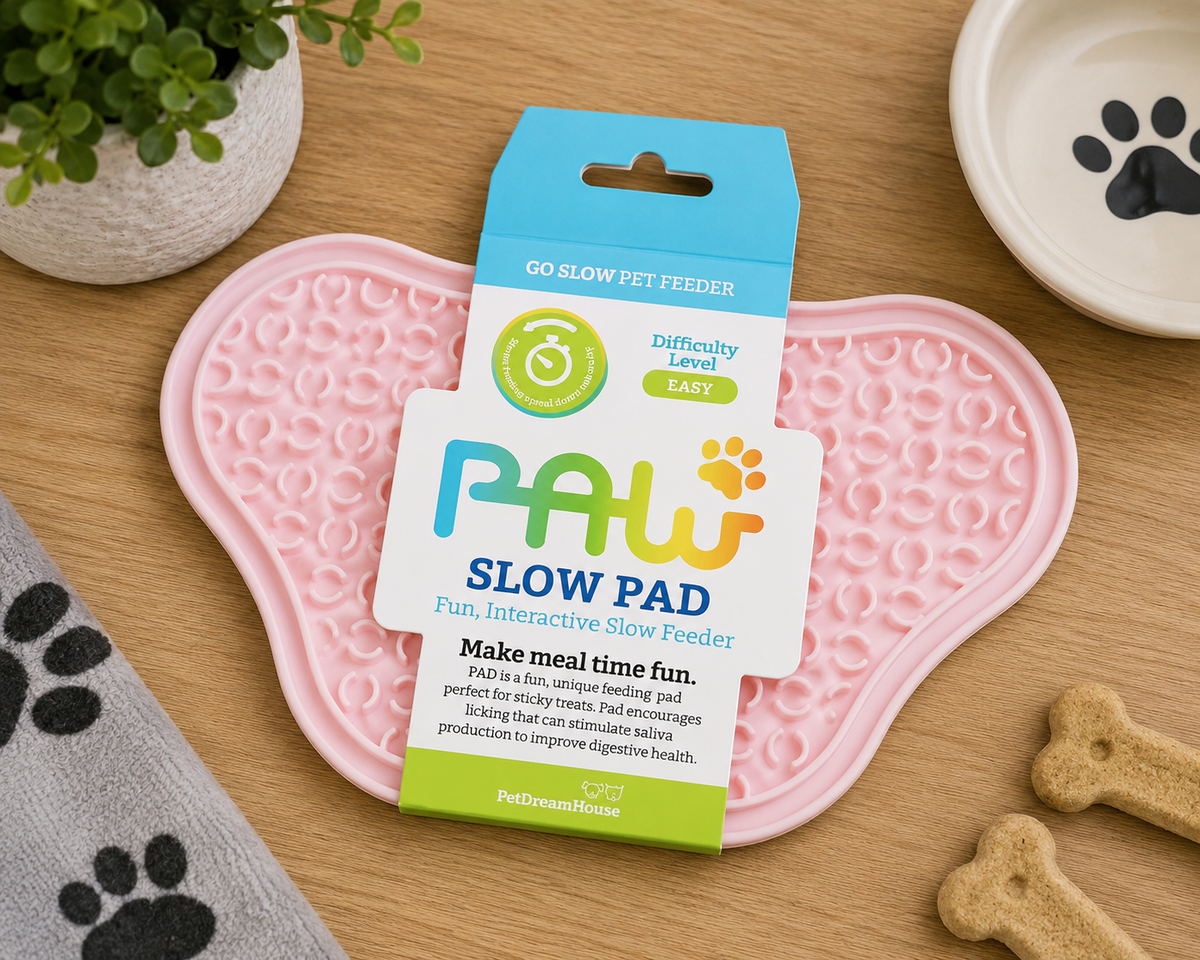 Pink Textured Likimat Lick Pad Dog Slow Feeder Mat