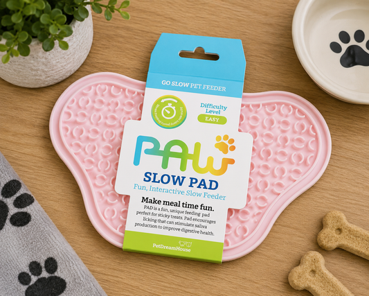Pink Textured Likimat Lick Pad Dog Slow Feeder Mat