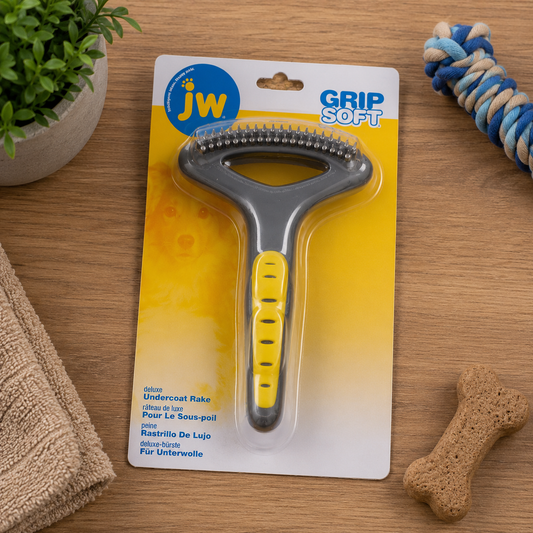 JW Gripsoft Grooming Undercoat Rake Dog Brush