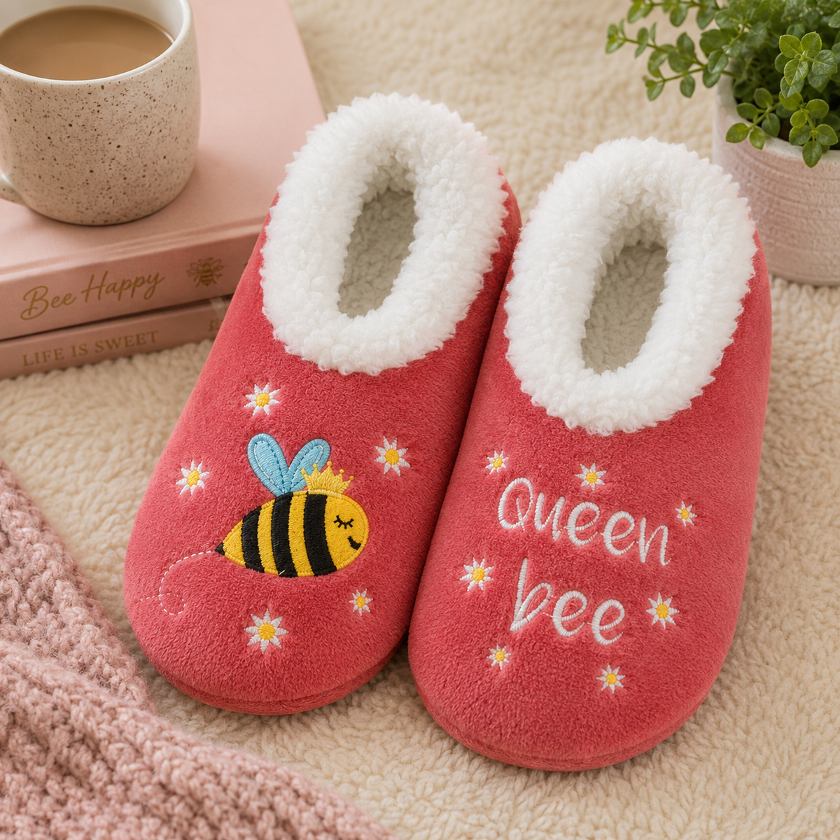 Snoozies! Pairables Queen Bee Ladies Slippers