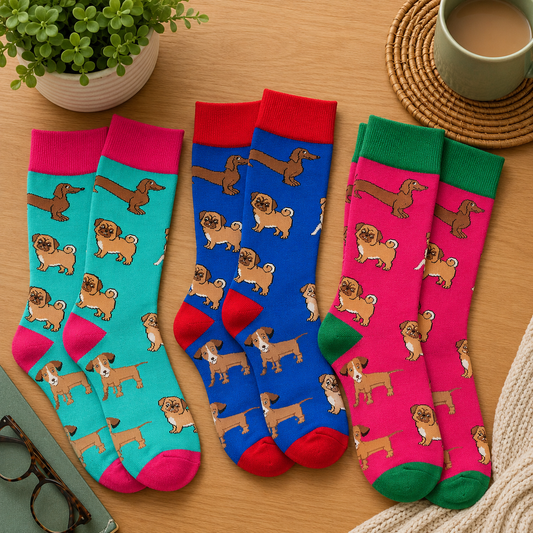 Sock Society Dog Pattern Socks