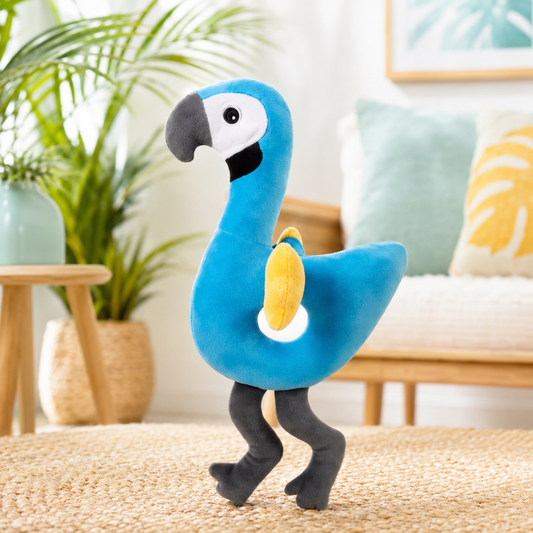 Parrot Plush Dog Toy With Squeaker