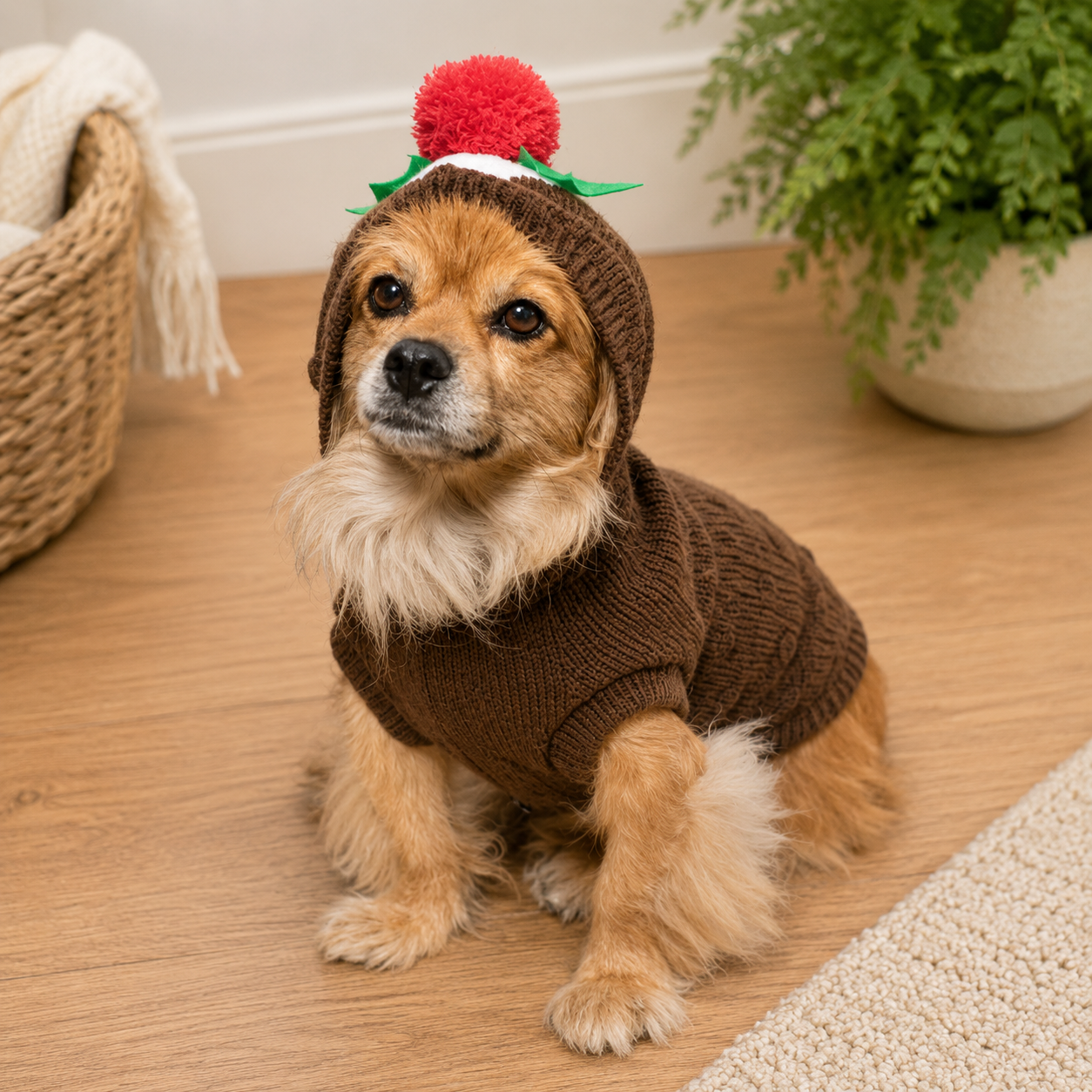Christmas Pudding Dog Hoody