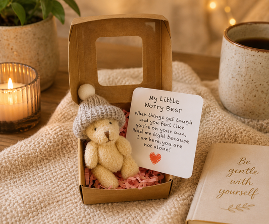 My Little Worry Bear – Pocket Comfort Bear with Reassurance Card