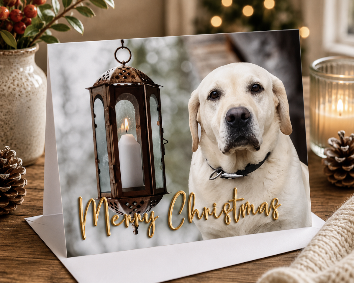 Dog Desk Jonny Deluxe  Christmas Card