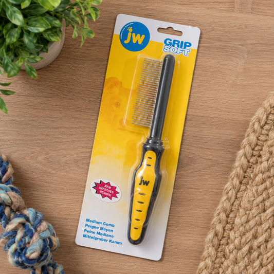 JW Gripsoft Dog Grooming Flea Comb