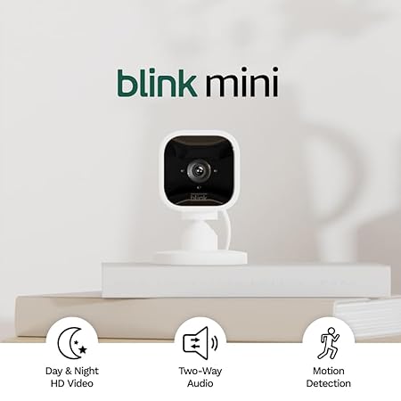 Blink Mini Pet Security Camera Plug In 2 Way Audio