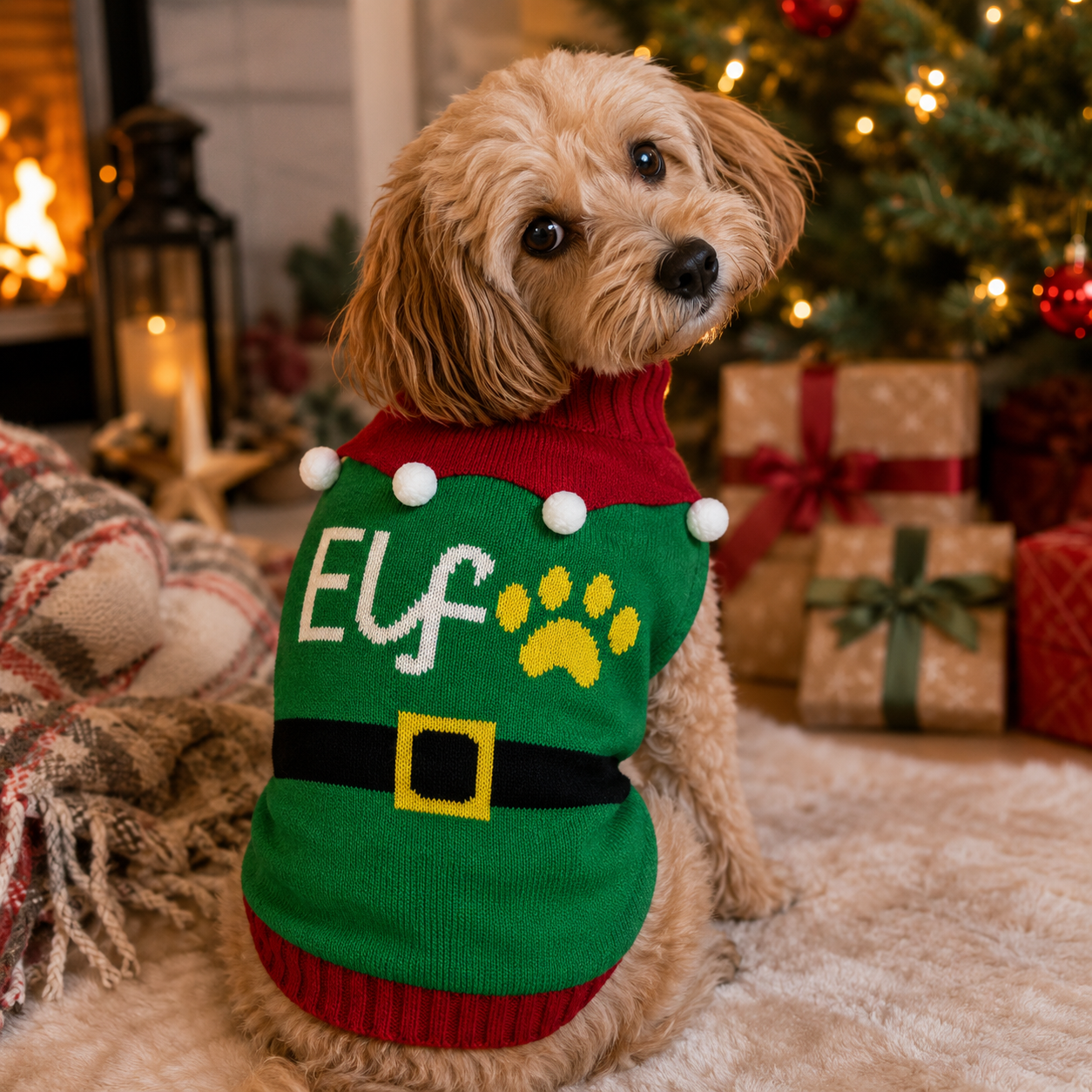 Elf Dog Christmas Jumper 16inch