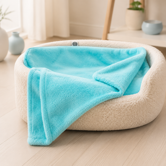 Pet London Super Soft Snuggle Comfort Blanket Blue Dog Puppy