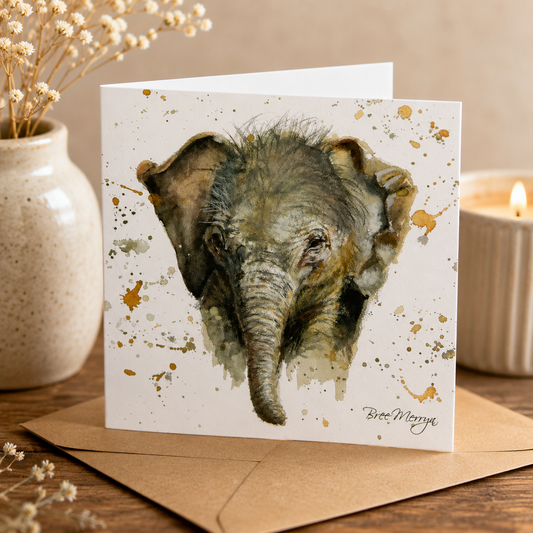 Bree Merryn, Fine Art Elephant Small Card To Post