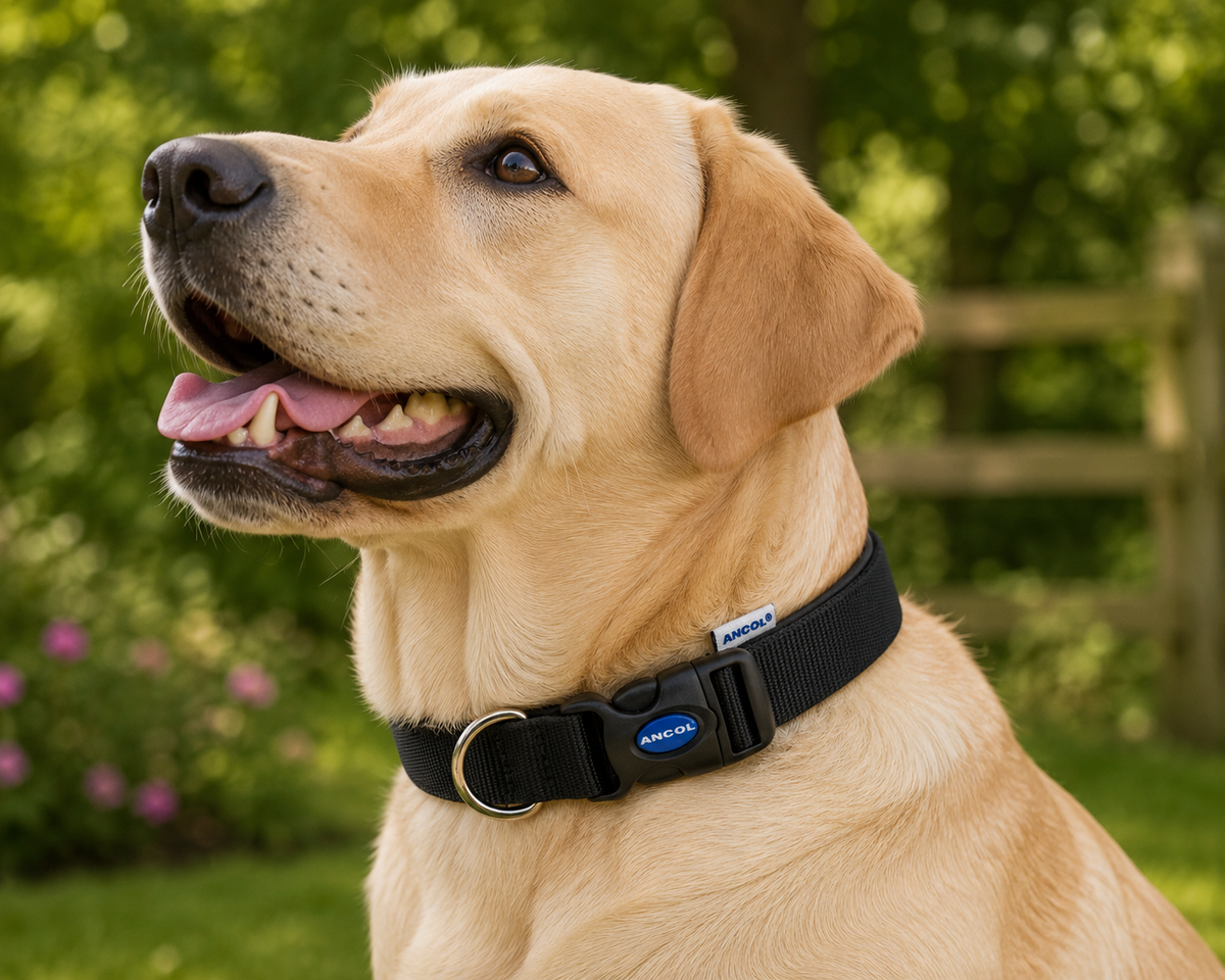 Ancol Heritage Nylon Dog Collar Black