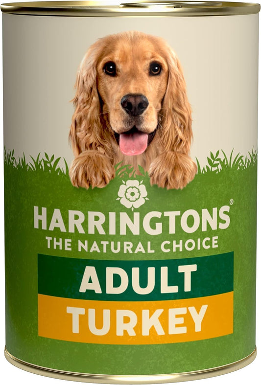 Harringtons Complete Wet Can Grain Free Hypoallergenic Adult Dog Food Turkey & Veg 12x400g