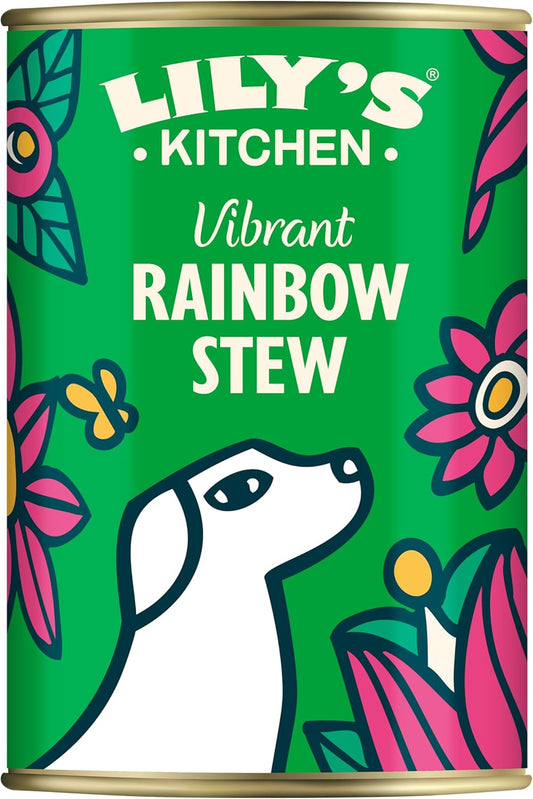 Lily's Kitchen Made with Natural Ingredients Adult Wet Dog Food Tin Rainbow Stew 6 x 400g