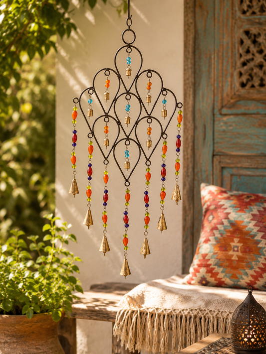Seconds – Black Windchime with Multicolour Beads