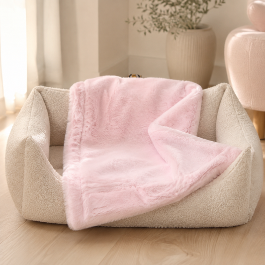 Pet London Super Soft Snuggle Comfort Blanket Pink Dog Puppy