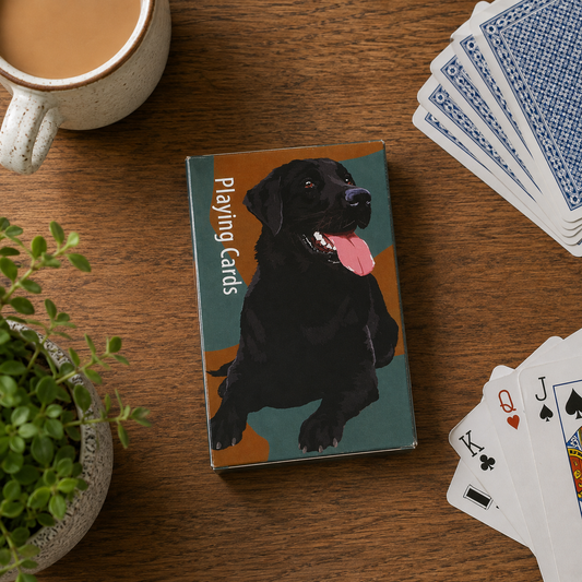 Black Labrador Playing Cards