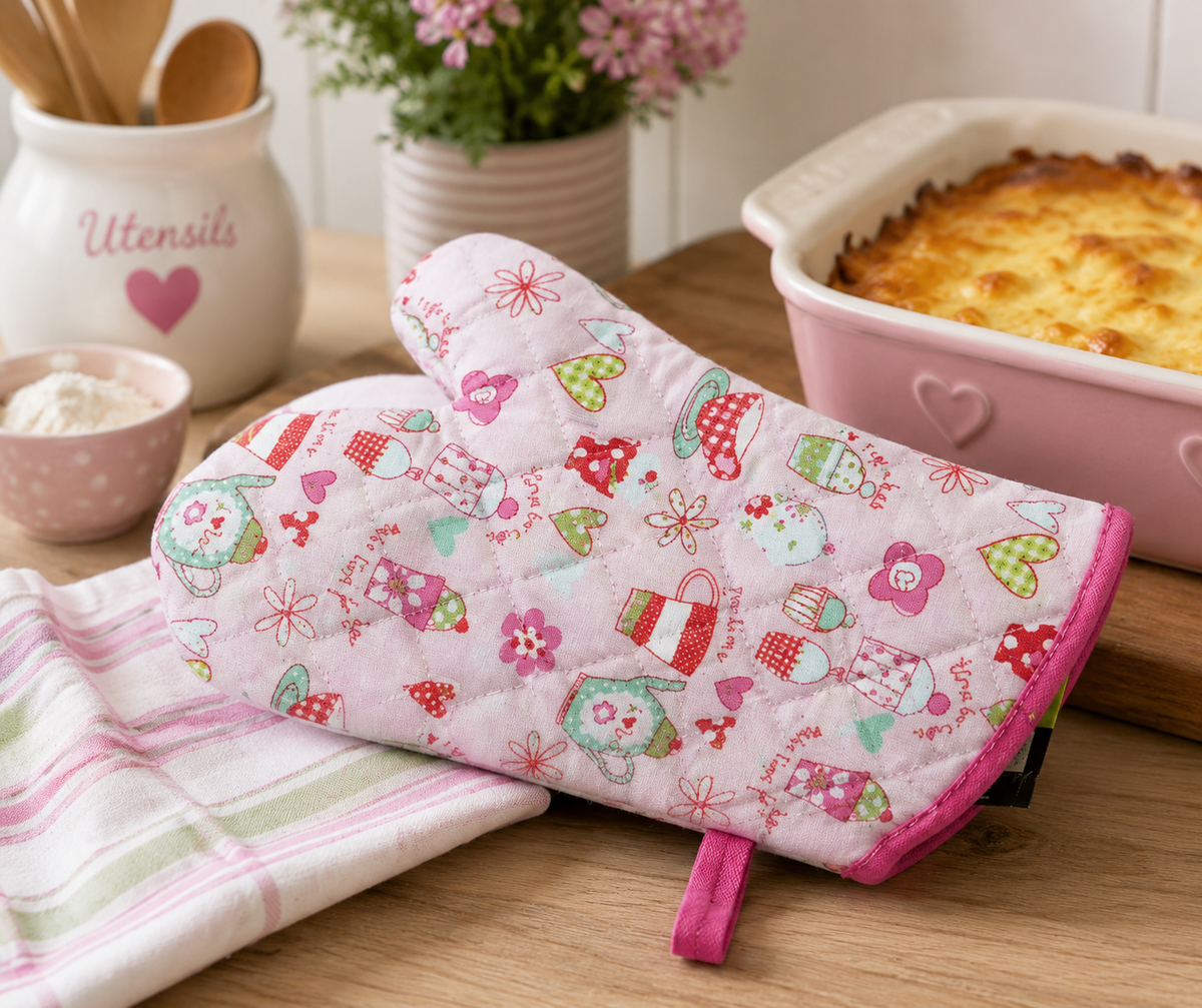 Cooksmart Tea Party Gauntlet Oven Glove