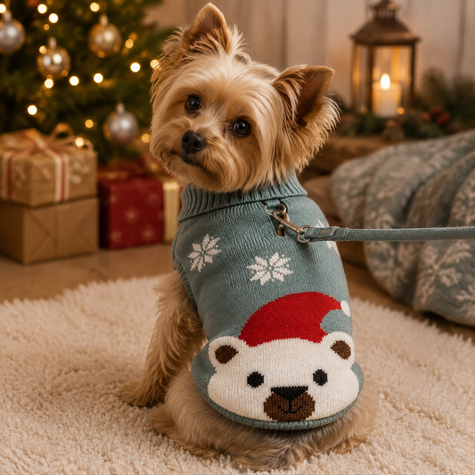 Polar Bear Dog Christmas Jumper