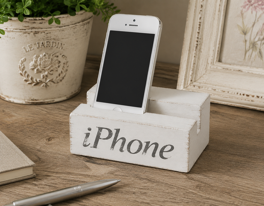 Shabby Desk Chic iPhone Tidy Storage Stand Holder